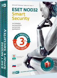 Ключ для ESET NOD32 Smart Security (1м-1пк)
