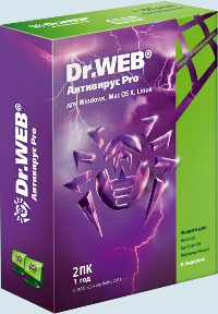 Серийный номер для Антивирус Dr.Web Pro (2м-1пк)