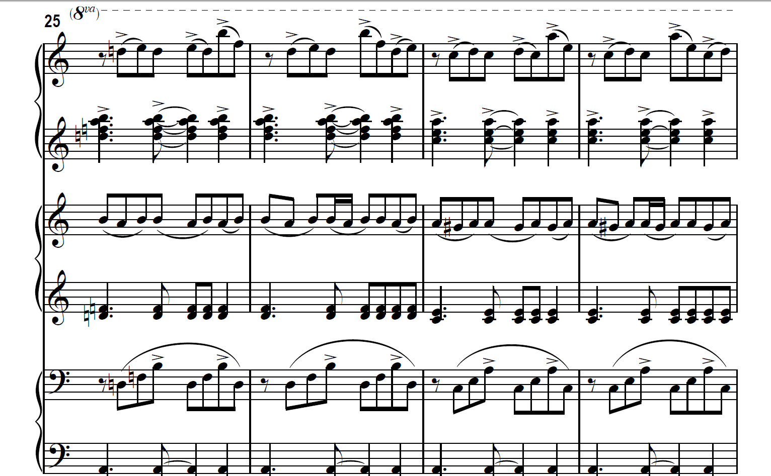 6s30 Libertango, A. PIAZZOLLA / 1 piano 6 hands