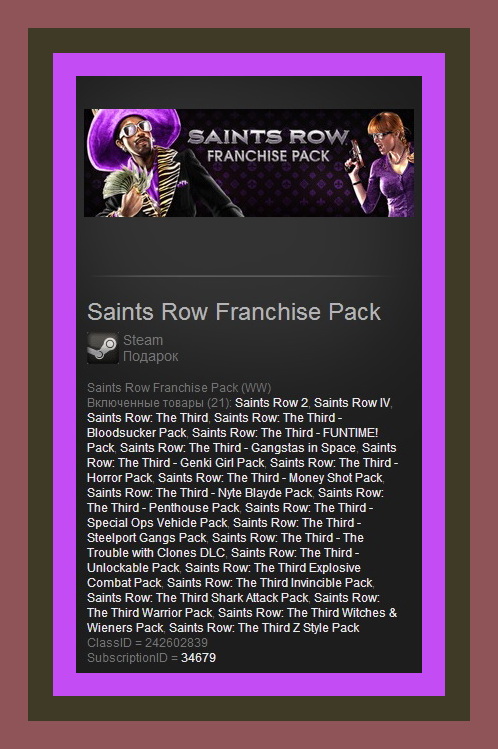 Saints Row Franchise Pack (Steam Gift WW / Region Free)