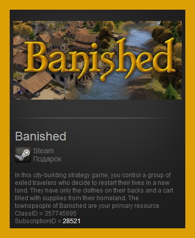 Banished (Steam Gift ROW / Region Free)