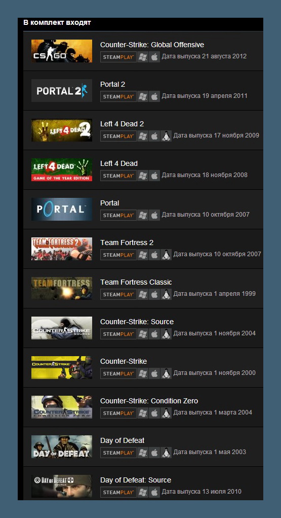 Buy Valve Complete Pack (Steam Gift RU + CIS) CSGO Prime cheap, choose