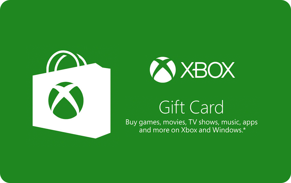 Xbox live 100 try gift card