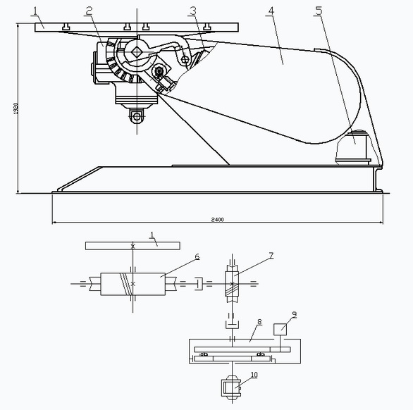 Чертеж манипулятора  М-4 (общий вид)