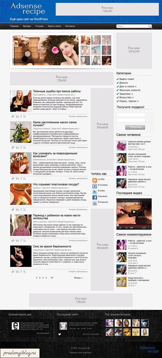 сео шаблон для cms wordpress