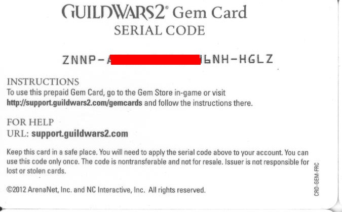 Buy Guild Wars 2 Gem Card 2000 Scan Scan Discounts And Download