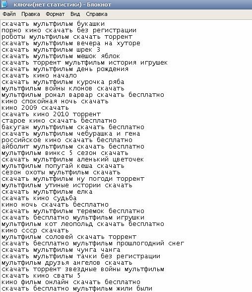 База ключей/кеев для кино партнерки и Download трафика