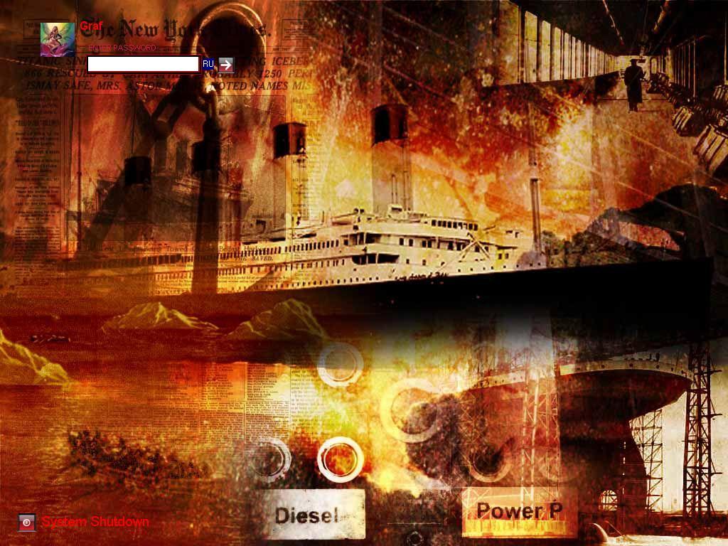 Экран приветствия для  Windows  Титаник 14