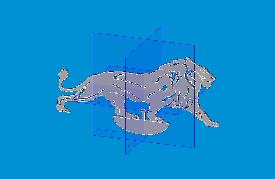 Векторный тигр DXF для AutoCAD