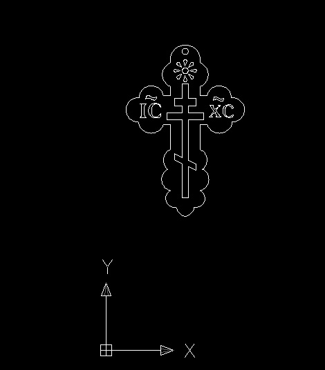 Крест в DXF