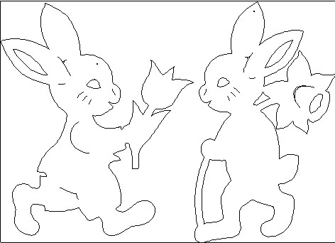 Зайцы DXF