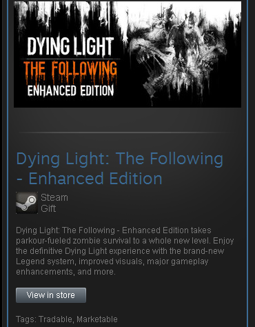 Dying Light The Following Enhanced Edition STEAM / ROW