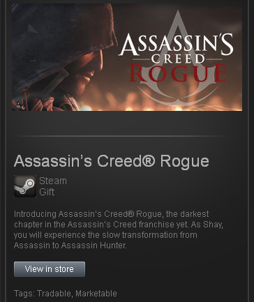 Assassins Creed Rogue (ROW) - STEAM Gift - Region Free
