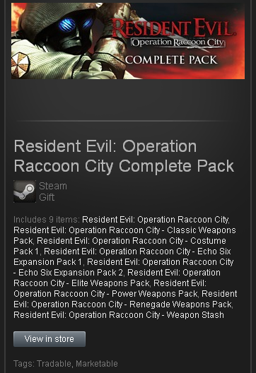 Resident Evil Operation Raccoon City Complete - STEAM