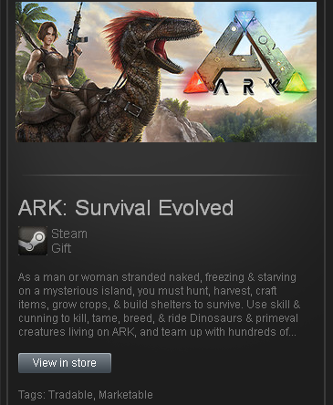 ARK: Survival Evolved - STEAM Gift (region RU+CIS+UA**)