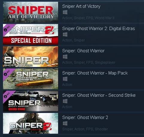 Sniper Ghost Warrior Trilogy - STEAM Key / GLOBAL / ROW