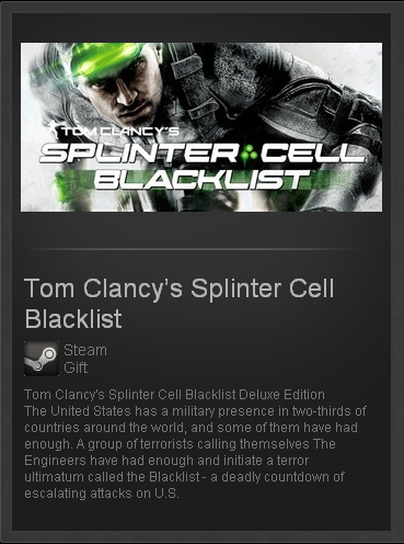Tom Clancys Splinter Cell Blacklist Deluxe STEAM / ROW
