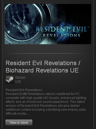 Resident Evil Revelations - STEAM Gift - Region Free