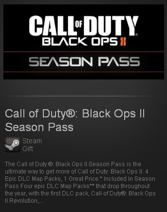 CoD Black Ops II - Season Pass - STEAM Gift / RU+CIS+UA