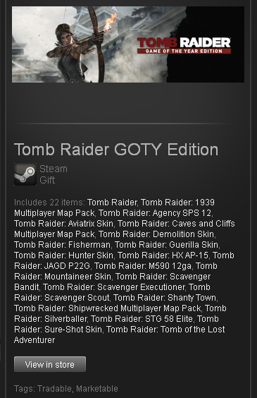 Tomb Raider GOTY Edition (ROW) - STEAM Gift Region Free