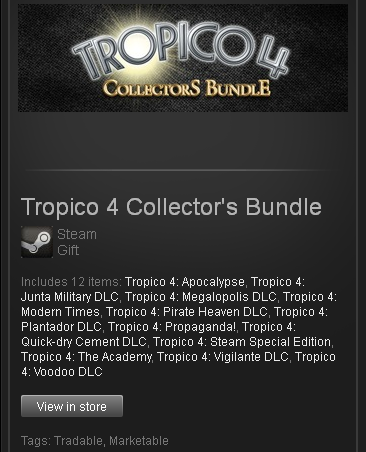 Tropico 4 Collectors Bundle ROW STEAM Gift Region Free