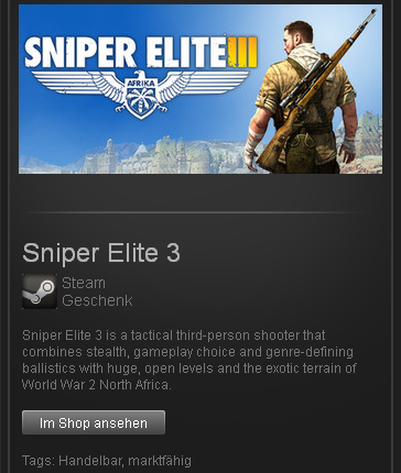 Sniper Elite 3 (ROW) - STEAM Gift Region Free