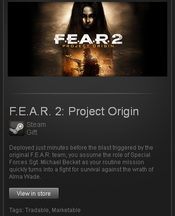 FEAR 2 Project Origin (ROW) - STEAM Gift - Region Free
