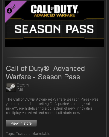 CoD Advanced Warfare - Season Pass - STEAM Gift GLOBAL