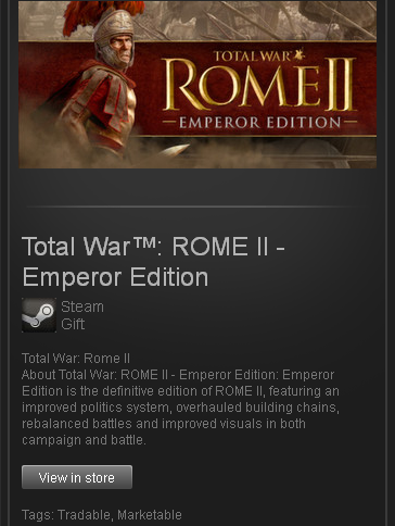 TW: ROME II Emperor Edition - STEAM Gift / GLOBAL / ROW