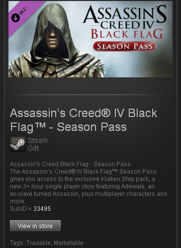 Assassins Creed Black Flag Season Pass (ROW) STEAM Gift