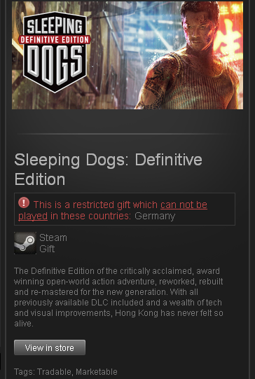 Sleeping Dogs Definitive Edition - STEAM - ROW / Free