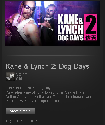 Kane and Lynch 2 Dog Days (ROW) Steam Gift Region Free