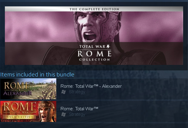 Rome Total War Collection (ROW) - STEAM Key Region Free