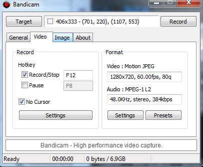 BANDICAM crack настроен