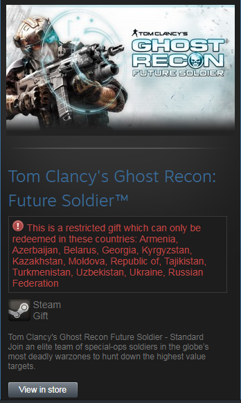 Ghost Recon Future Soldier Standard (Steam Gift RU/CIS)
