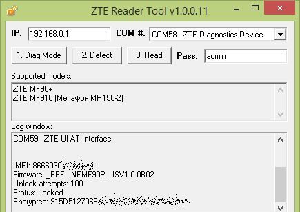 ZTE MF90+ Unlock Code
