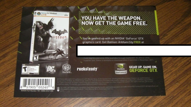 Batman: Arkham City GfWL Key