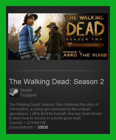 The Walking Dead Season 2 Steam Gift/ RoW / Region Free