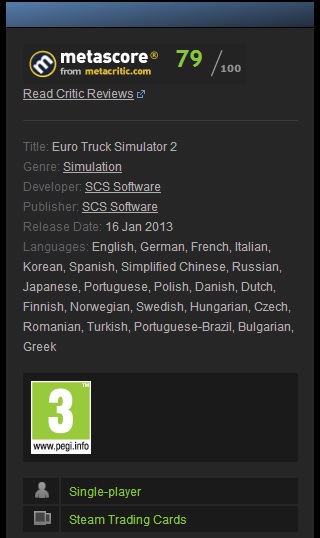 Euro Truck Simulator 2 (Steam Gift ROW - Region Free)