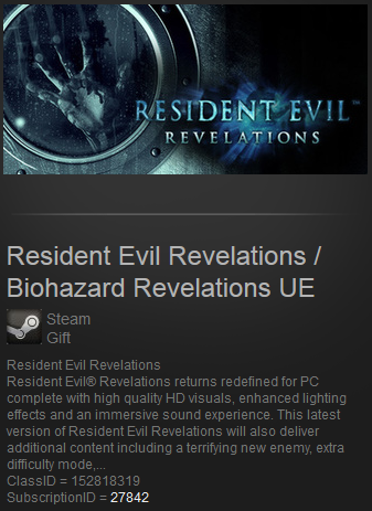 Resident Evil Revelations - (Steam Gift  Region Free**)