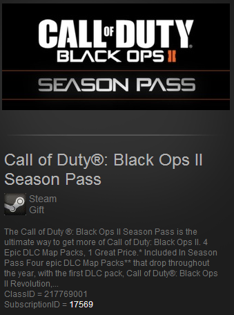 Call of Duty Black Ops II 2 Season Pass Steam Gift ROW)