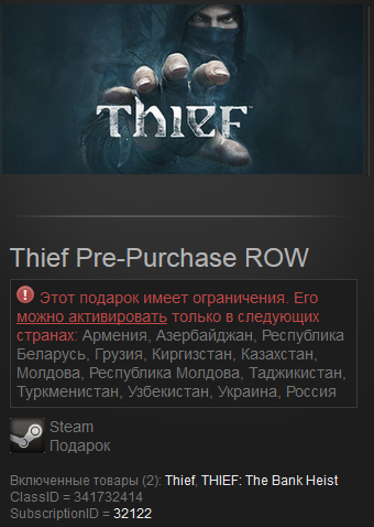 Thief Pre-Purchase RU+CIS(Steam Gift * )+Items