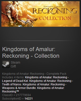 Kingdoms of Amalur: Reckoning - Collection (Steam ROW)