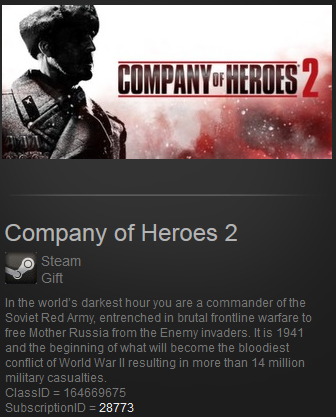 COMPANY OF HEROES 2 ROW (Steam Gift Region Free)