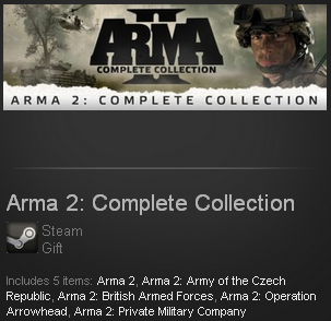 Arma II Complete Collection + DayZ  ROW (Steam Gift )