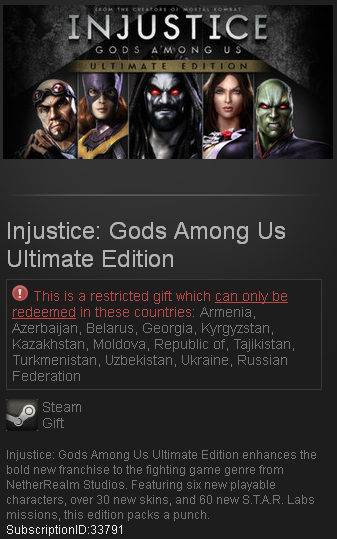 Injustice Gods Among Us Ultimate E Steam gift RU+CIS