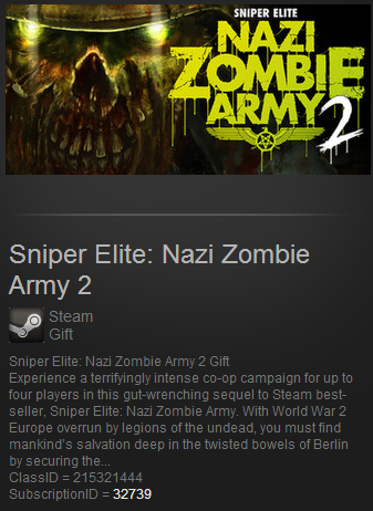 Sniper Elite Nazi Zombie Army 2(Steam Gift Reg Free)