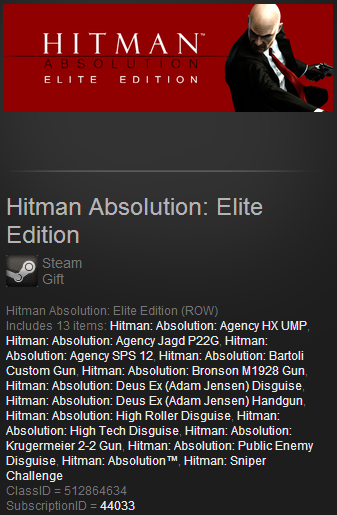 Hitman Absolution: Elite Edition (SteamGift RU+CIS*)
