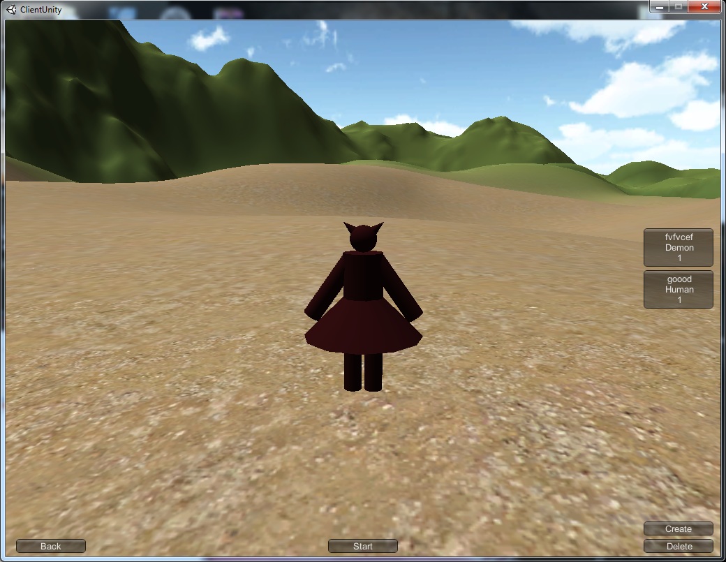 Unity3d client server.MMORPG.Sozdanie character ver.2