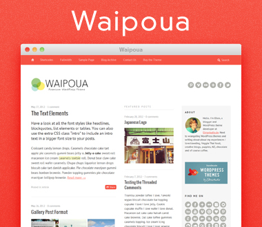 шаблон Waipoua  HTML5 CSS3 для сайта на WordPress